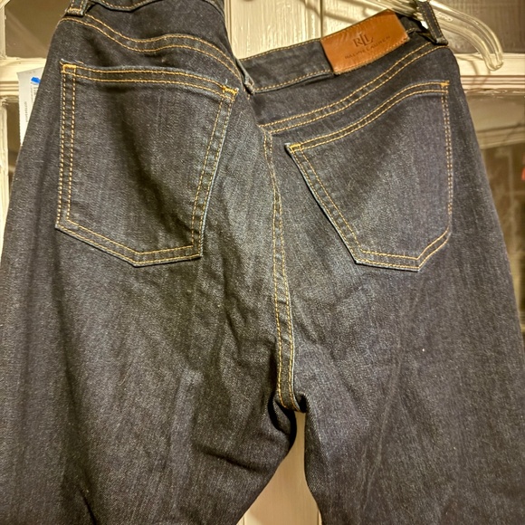 Ralph Lauren Dark Blue Denim Jeans High Waist Straight Leg Sz. 8 - Picture 9 of 16